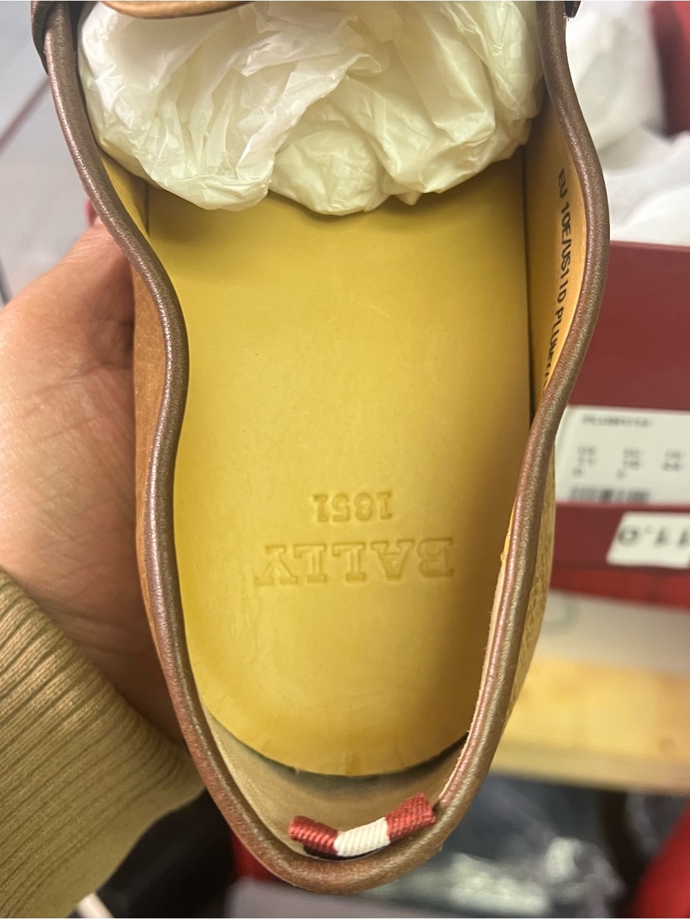Bally Olive and Chocolate Leather Loafers - Picture 6 of 9